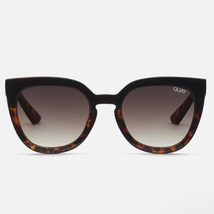 Quay Australia Noosa 55mm Cat Eye Sunglasses Black Tort / Brown Polarized